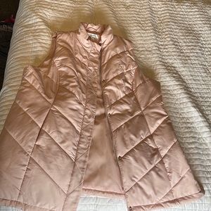Pink CJ Banks puffy vest in pink